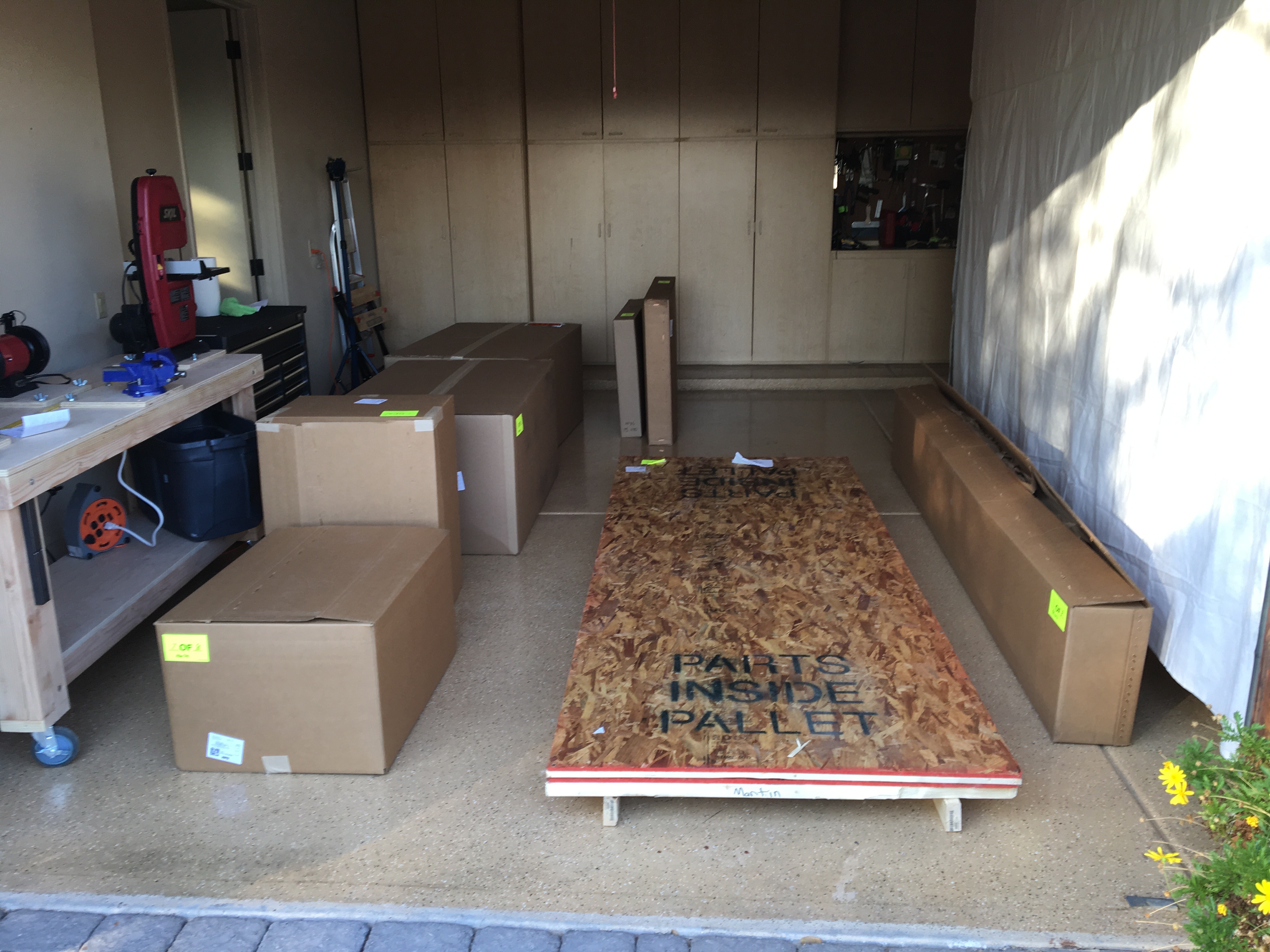 Garage full of boxes